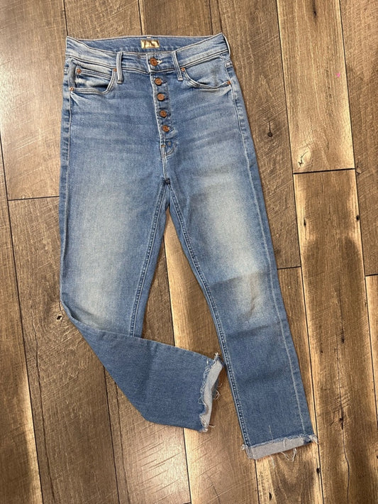 Mother The Pixie Dazzler Ankle Fray Jeans
