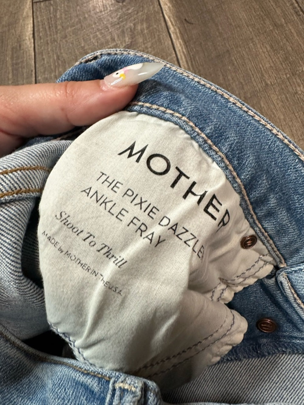 Mother The Pixie Dazzler Ankle Fray Jeans