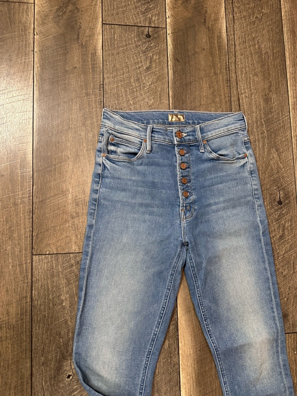 Mother The Pixie Dazzler Ankle Fray Jeans