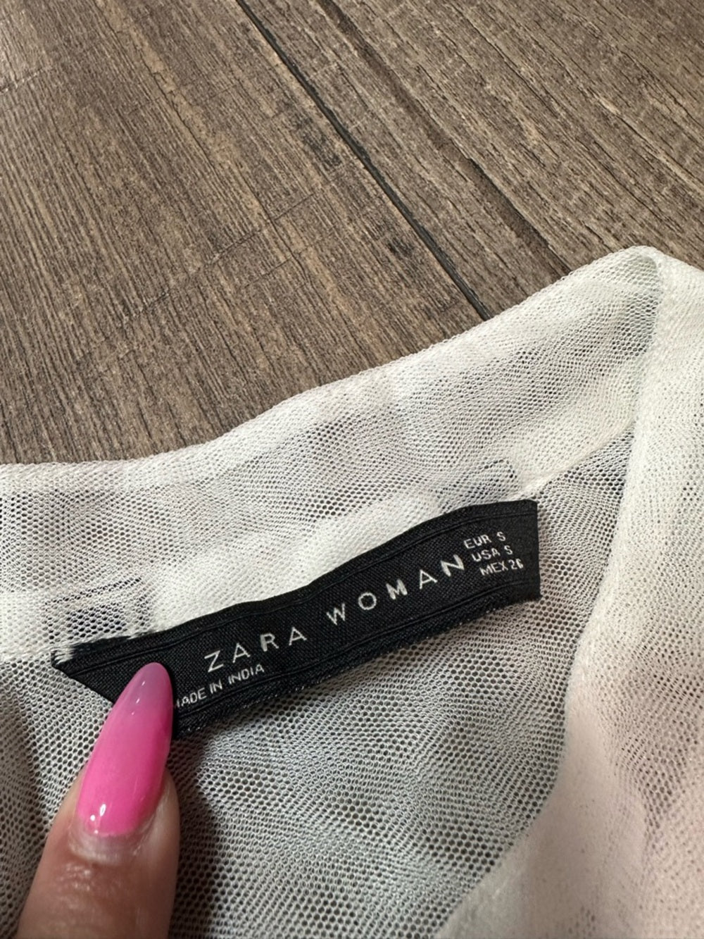 Zara Lace Sheer Button Down (cover up)