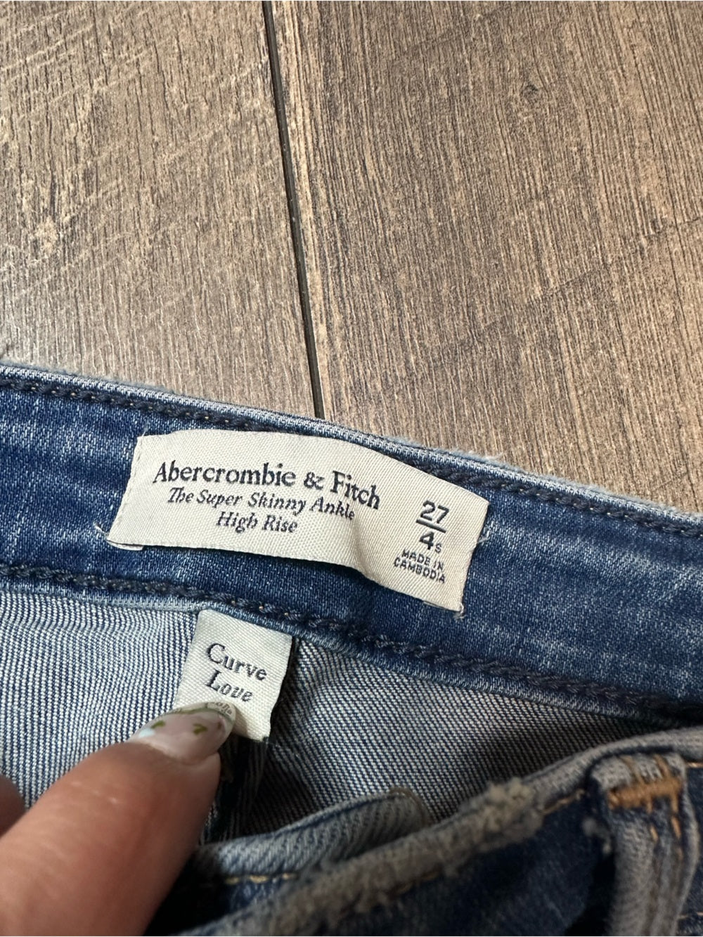Abercrombie & Fitch Curve Love The Super Skinny Ankle Hi Rise Jeans