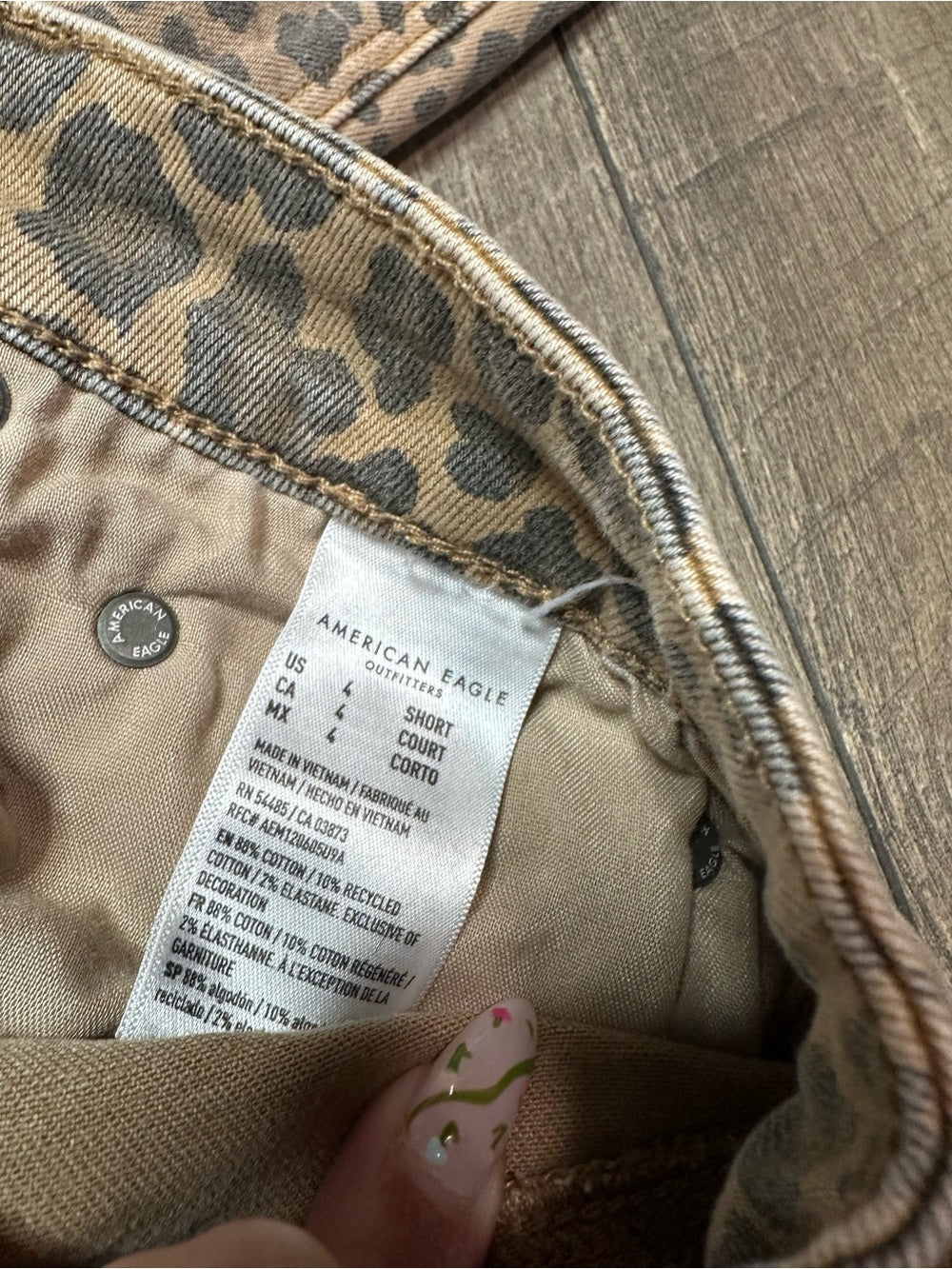American Eagle Leopard Stovepipe Jeans