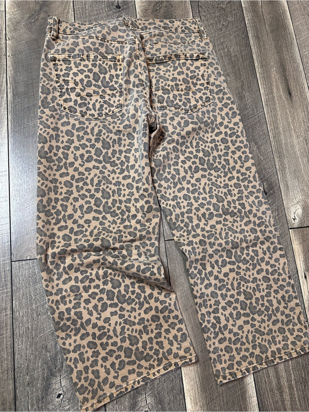 American Eagle Leopard Stovepipe Jeans