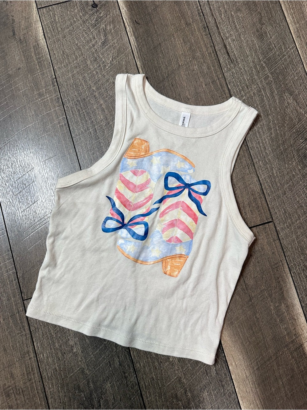 Bella Canvas Cowgirl Boots Crop Tank