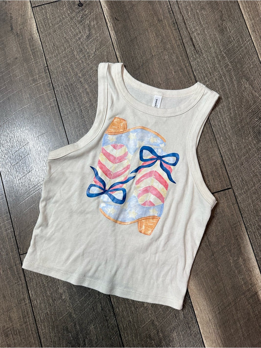 Bella Canvas Cowgirl Boots Crop Tank