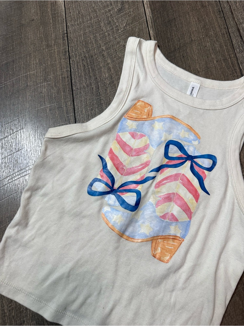 Bella Canvas Cowgirl Boots Crop Tank
