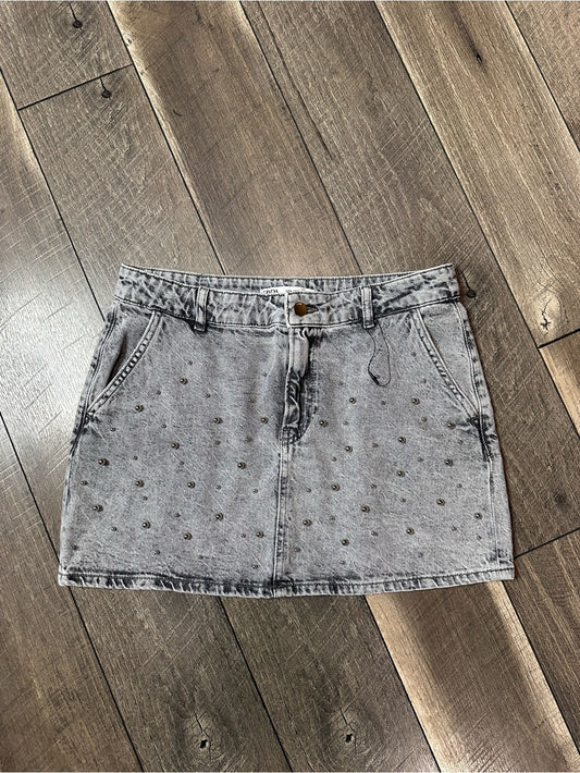 Zara Beaded Denim Skirt