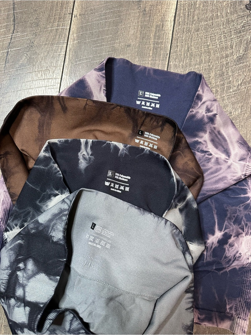 Unbranded Tie Dye Booty Scrunch Workout Shorts Bundle