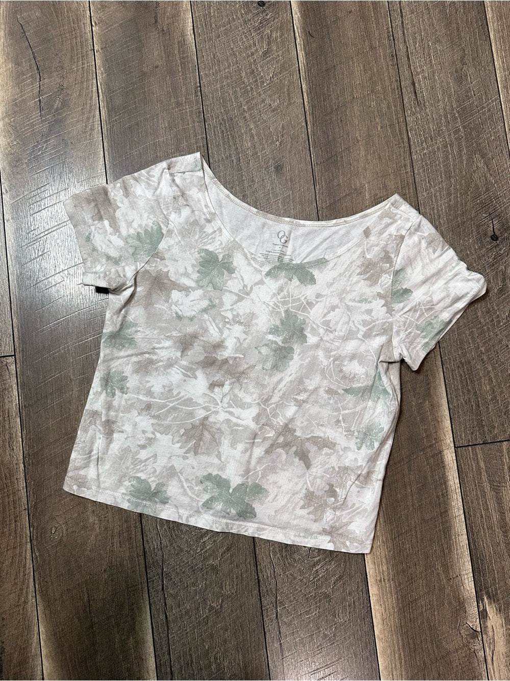 Organic Generation Camo Crop Tee