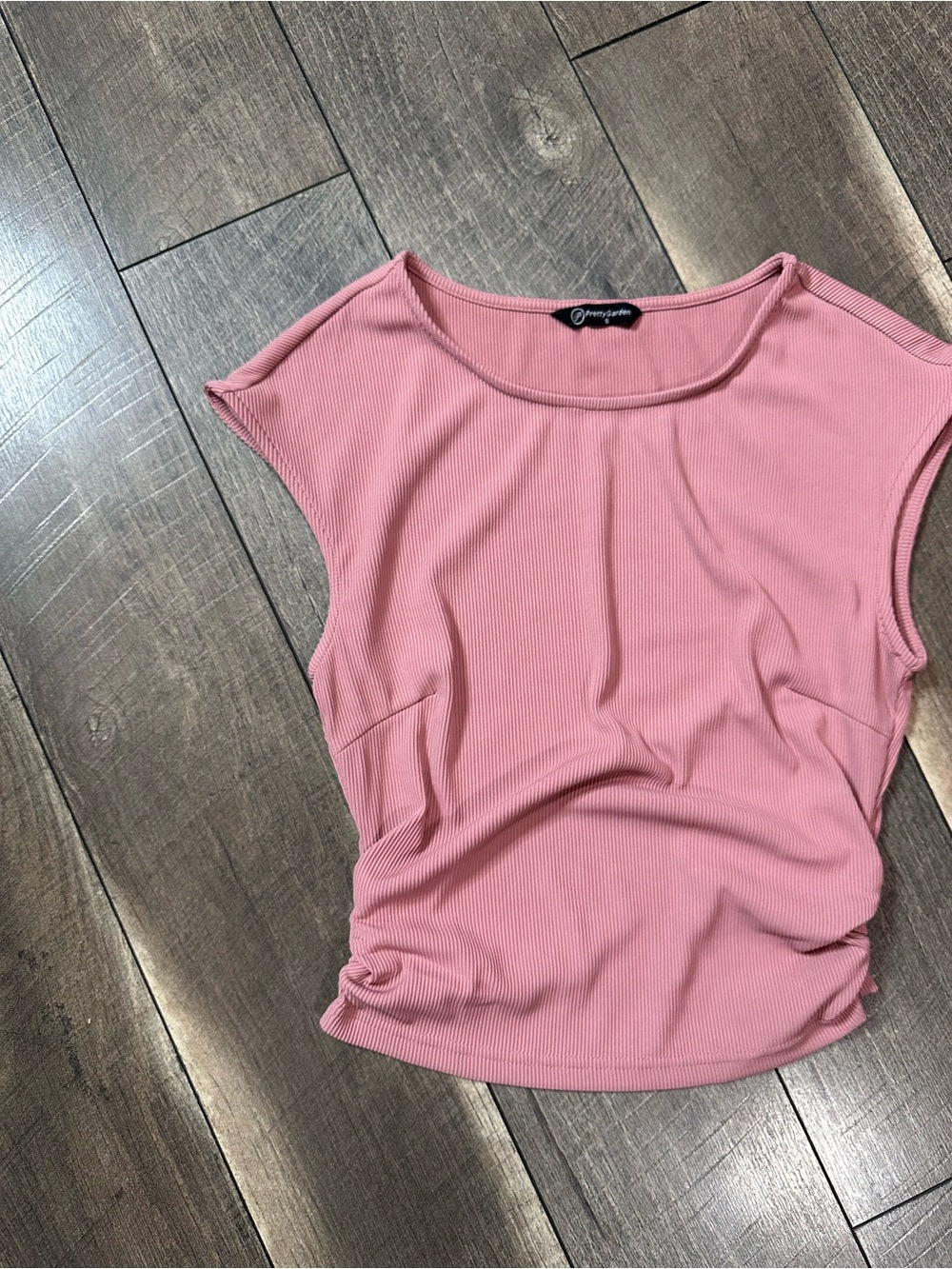 Pretty Garden Ribbed Top