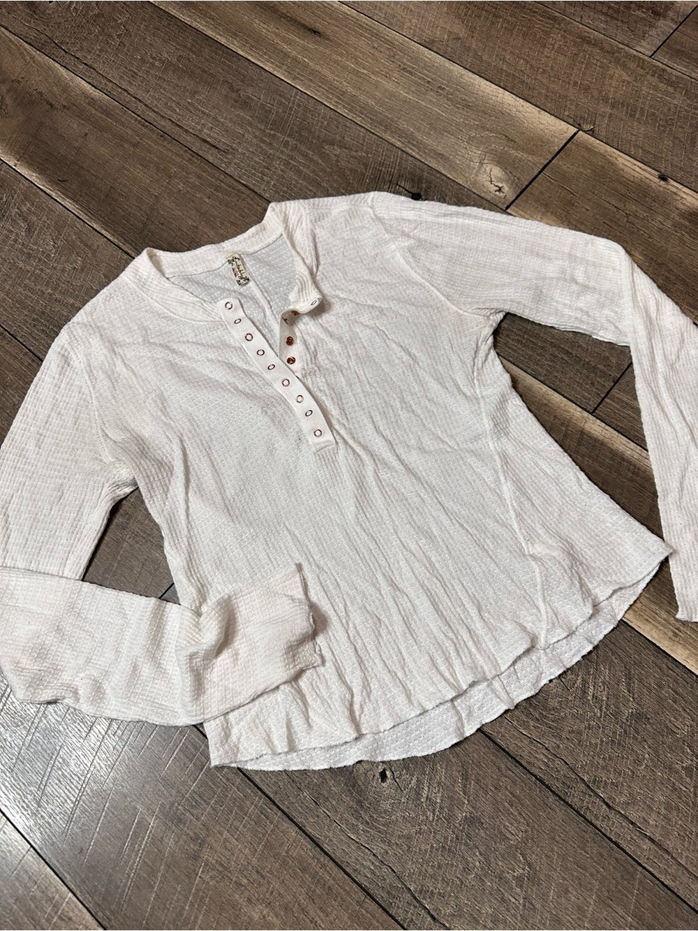 Free People Waffleknit Long Sleeve
