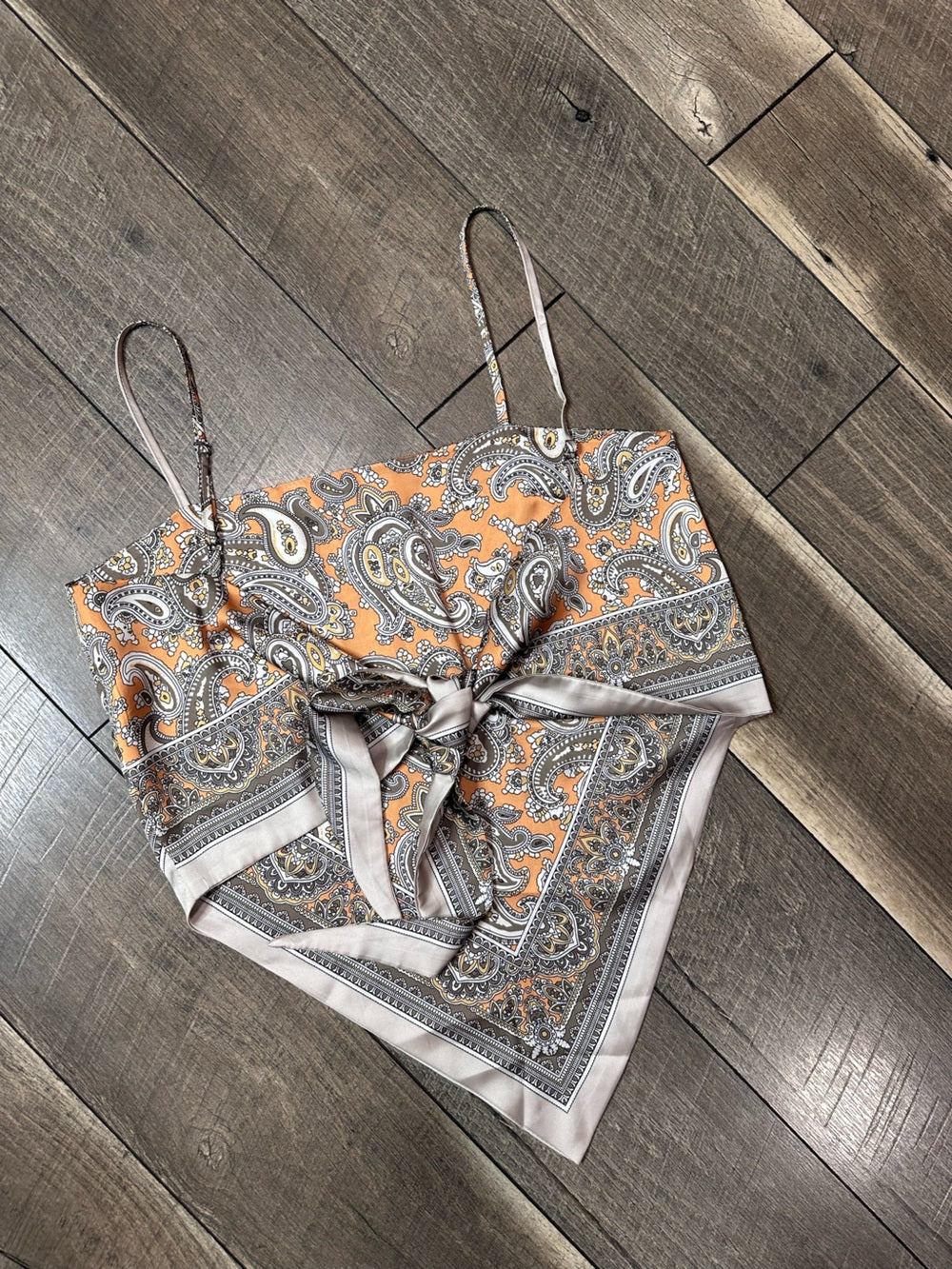 Bandana Tie Back Tank Top
