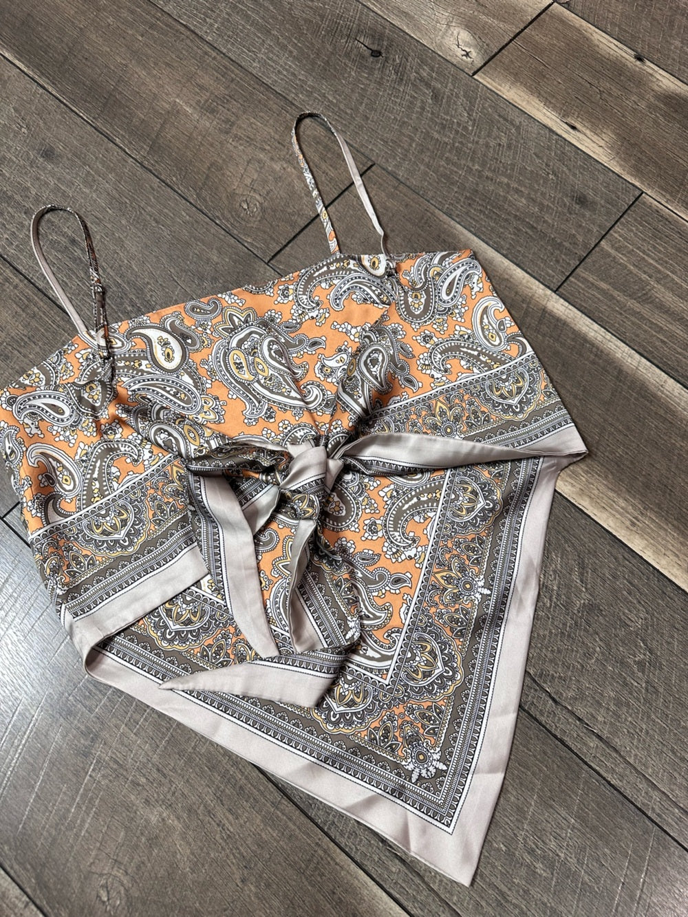 Bandana Tie Back Tank Top