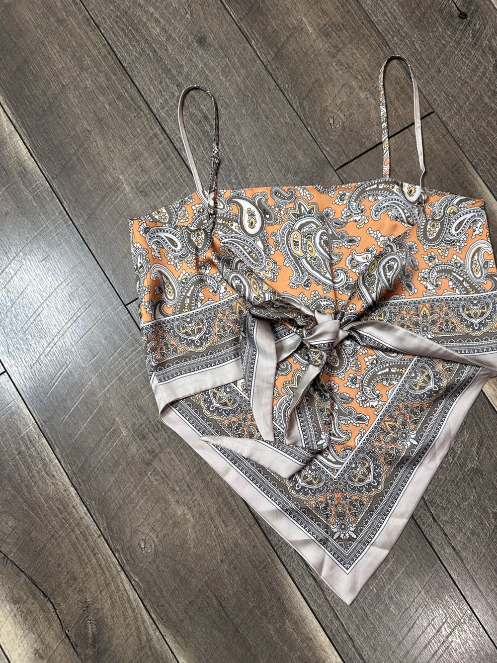 Bandana Tie Back Tank Top