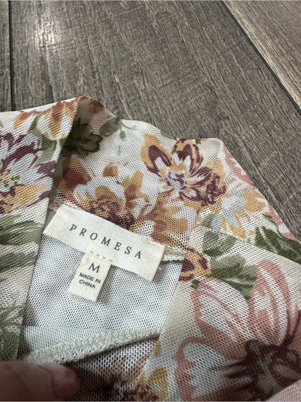 Promesa Mesh Floral Long Sleeve
