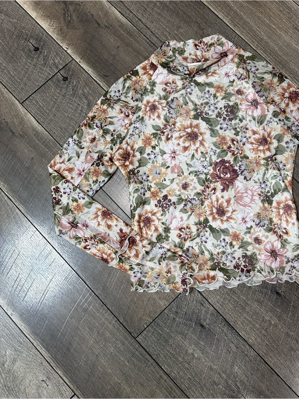 Promesa Mesh Floral Long Sleeve