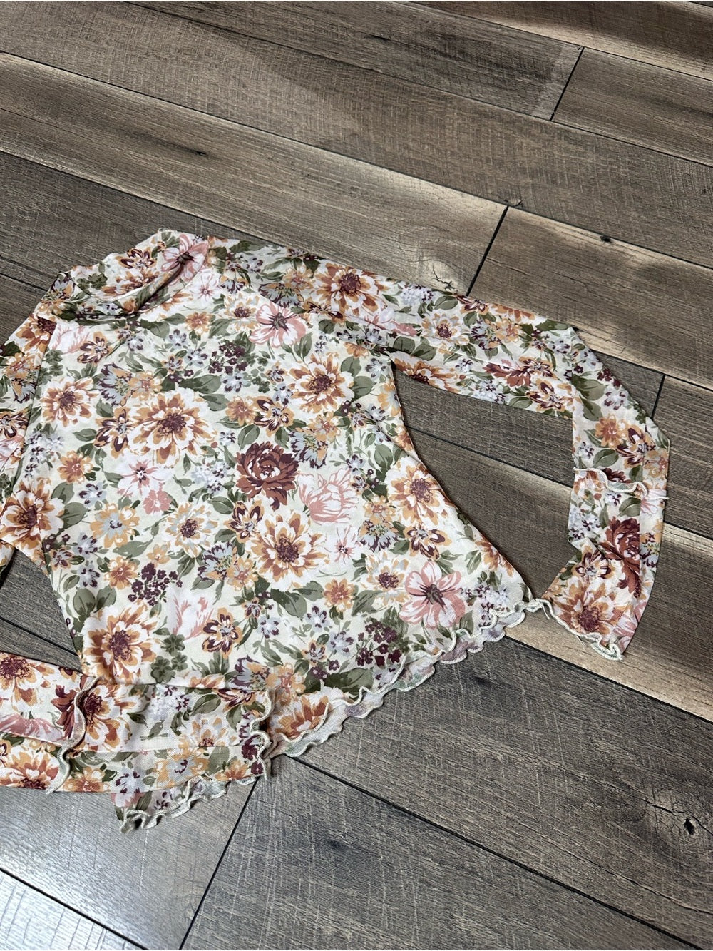 Promesa Mesh Floral Long Sleeve