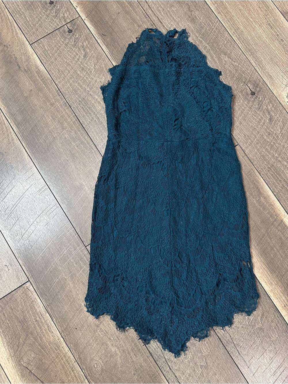 Free People Lace Hi Neck Mini Dress