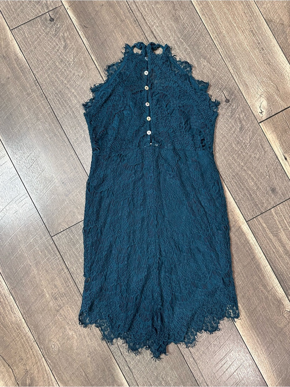 Free People Lace Hi Neck Mini Dress