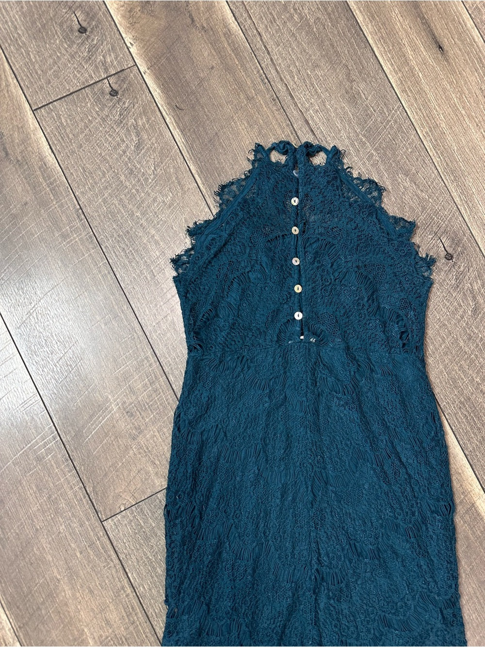 Free People Lace Hi Neck Mini Dress
