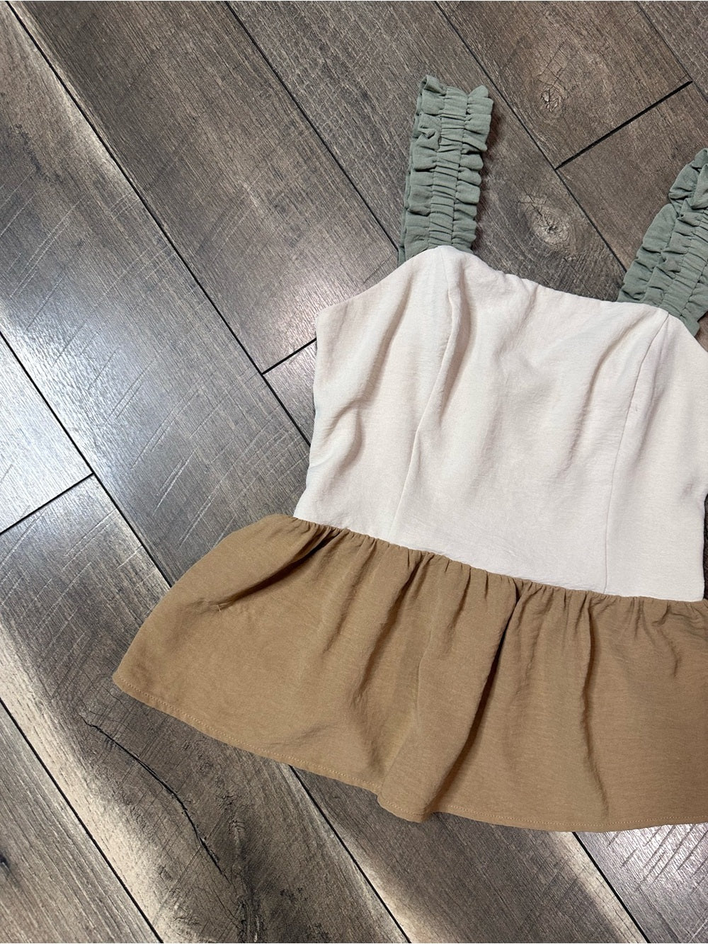 In February Ruffle Colorblock Tank Top