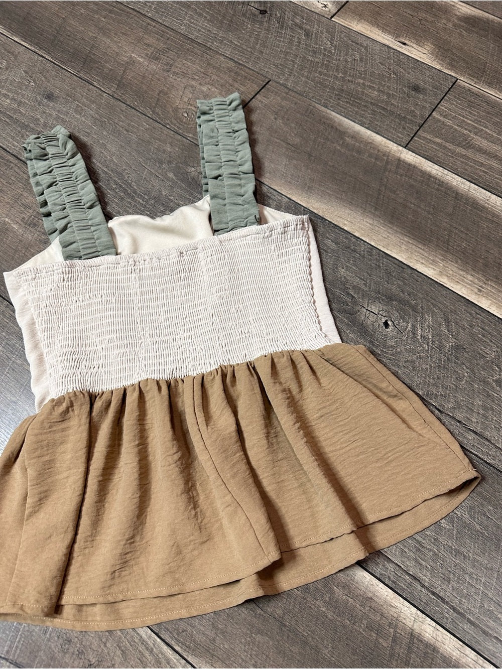 In February Ruffle Colorblock Tank Top