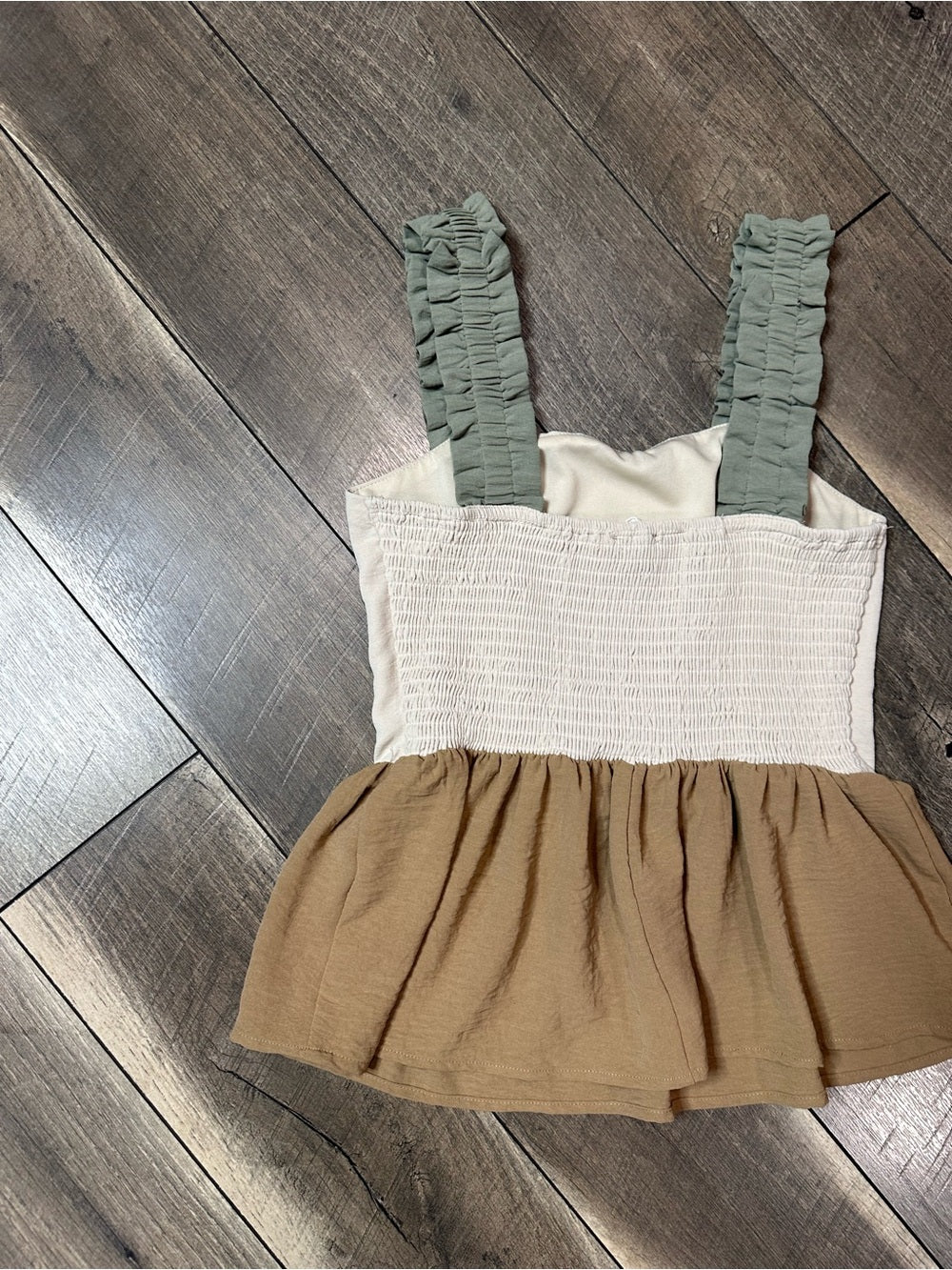 In February Ruffle Colorblock Tank Top