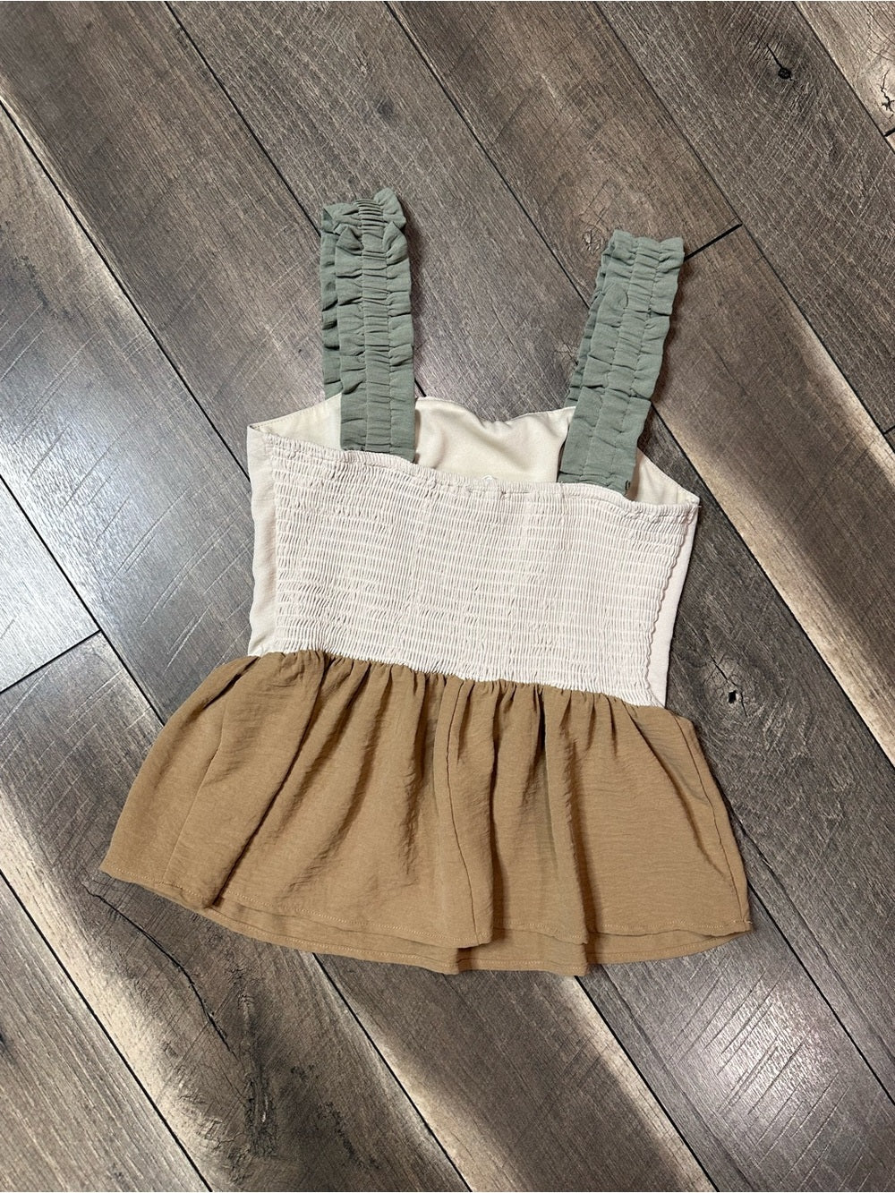 In February Ruffle Colorblock Tank Top