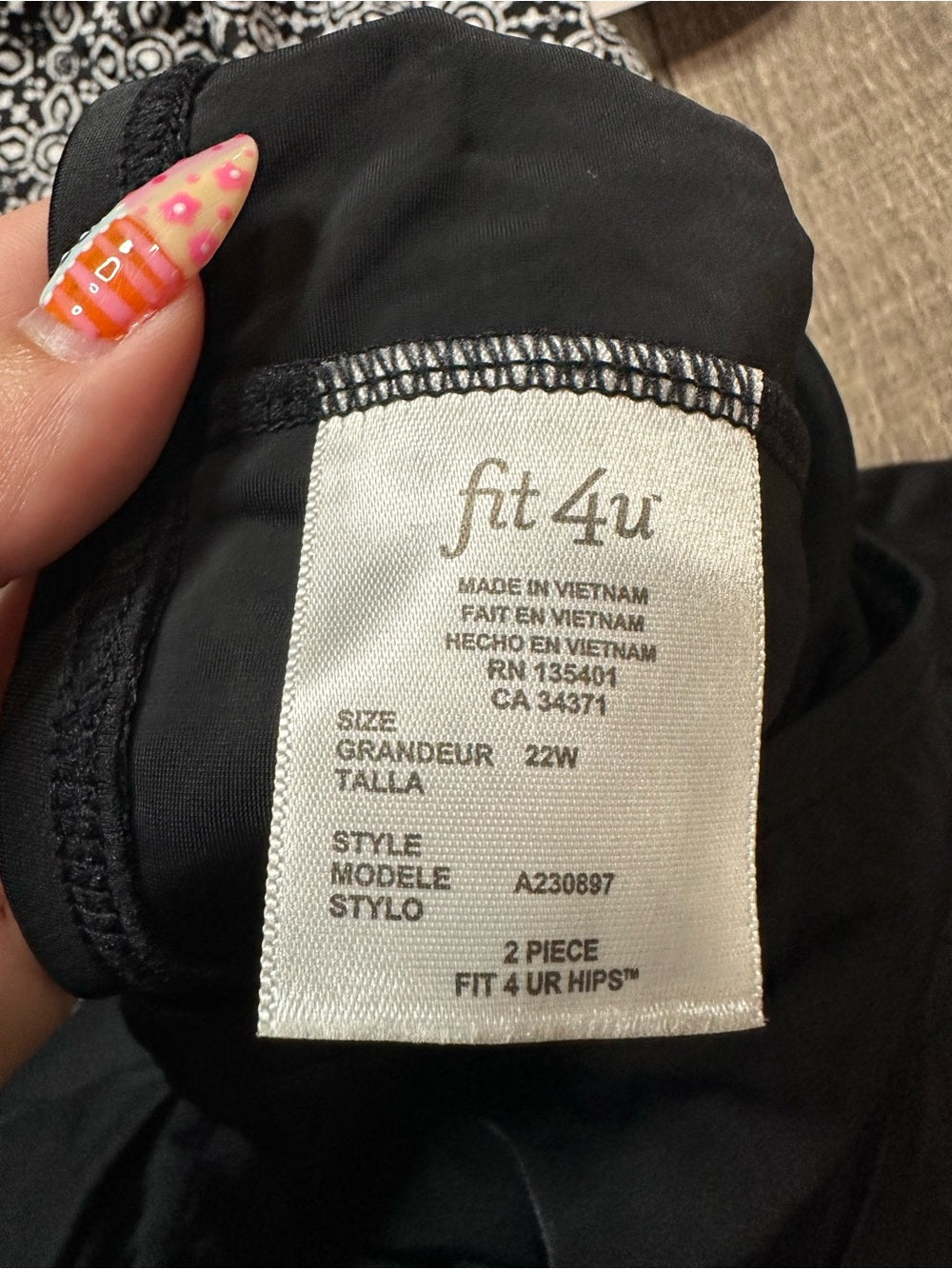 Fit4U Tankini Plus Size Swimsuit