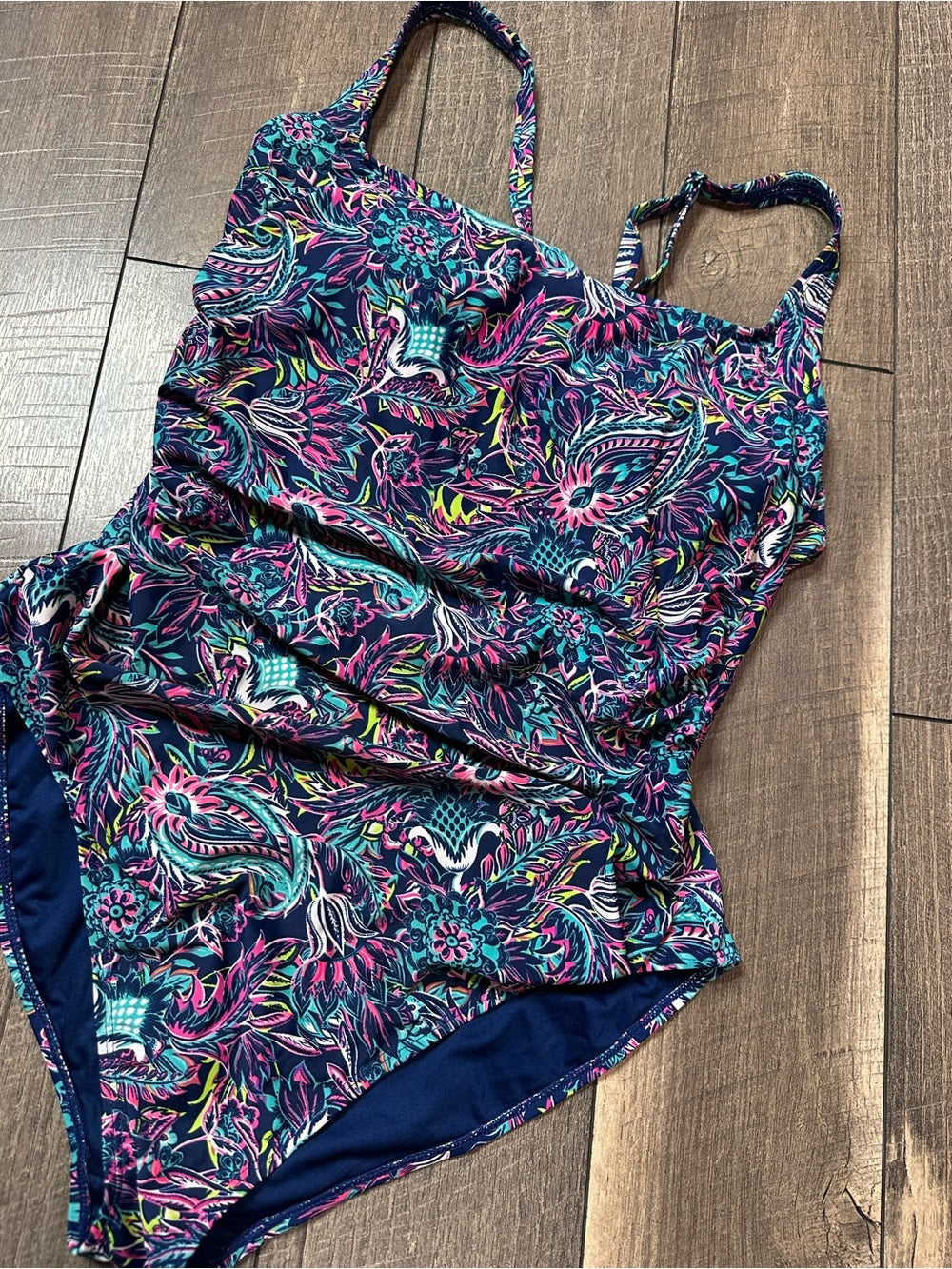 Caribbean Joe Floral One Piece Swimsuit