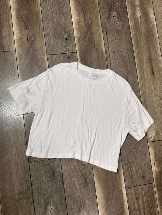 American Eagle Ribbed Loose Crop Tee