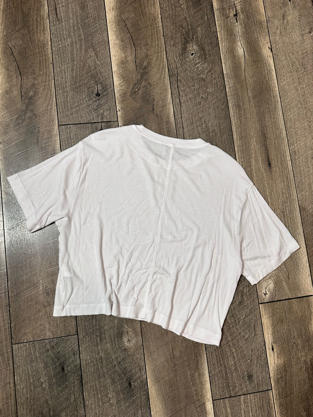 American Eagle Ribbed Loose Crop Tee