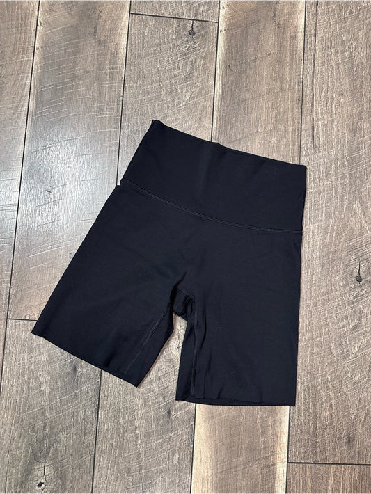 Aerie No Front Seam Black Biker Shorts