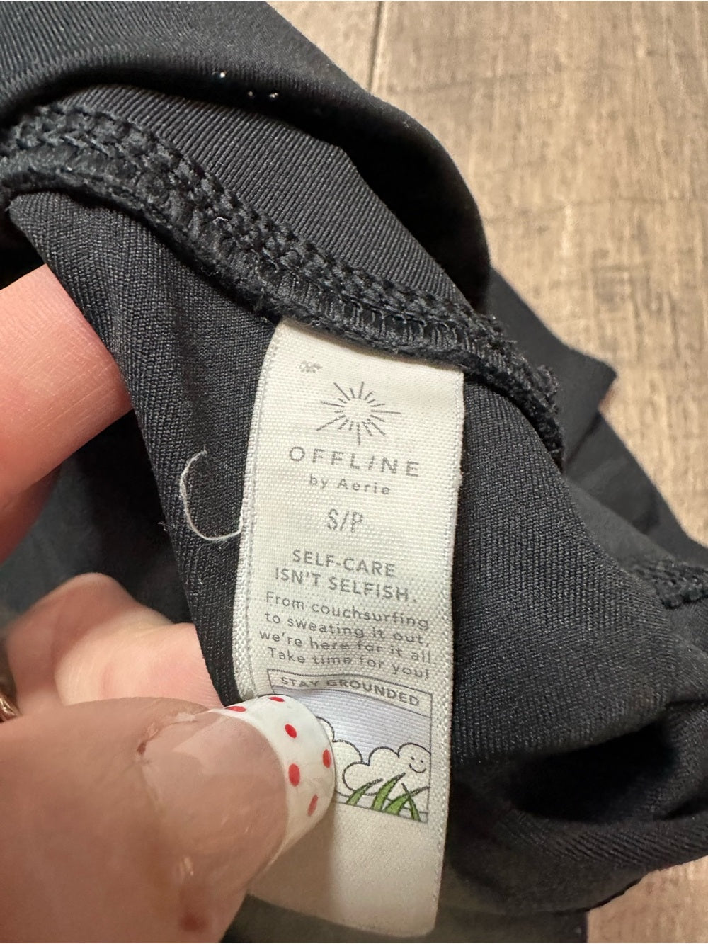 Aerie No Front Seam Black Biker Shorts