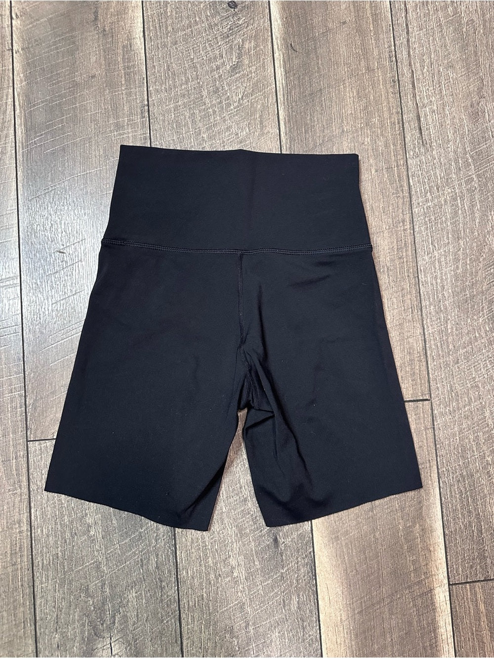 Aerie No Front Seam Black Biker Shorts