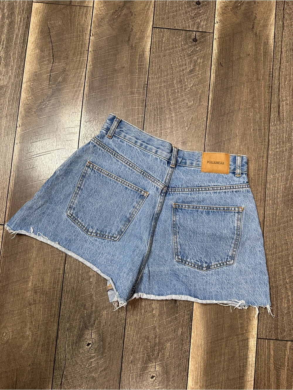 Pull & Bear Raw Hem Denim Shorts