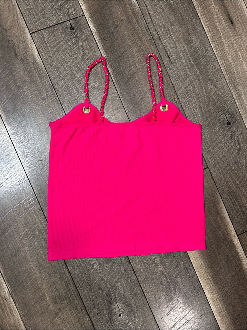 Fct Chain Strappy Ribbed Tank Top