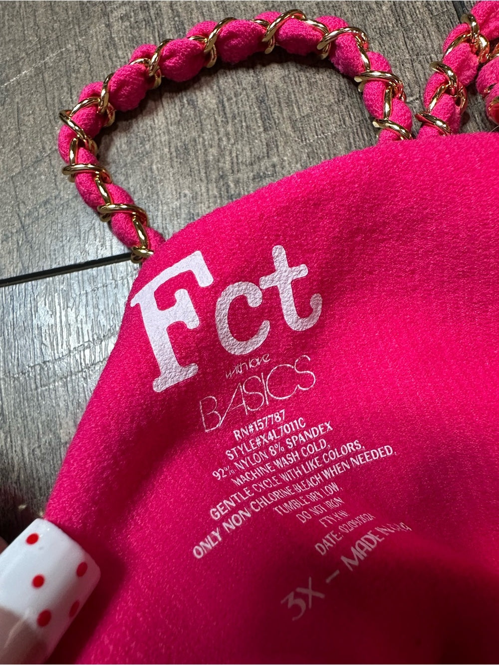 Fct Chain Strappy Ribbed Tank Top
