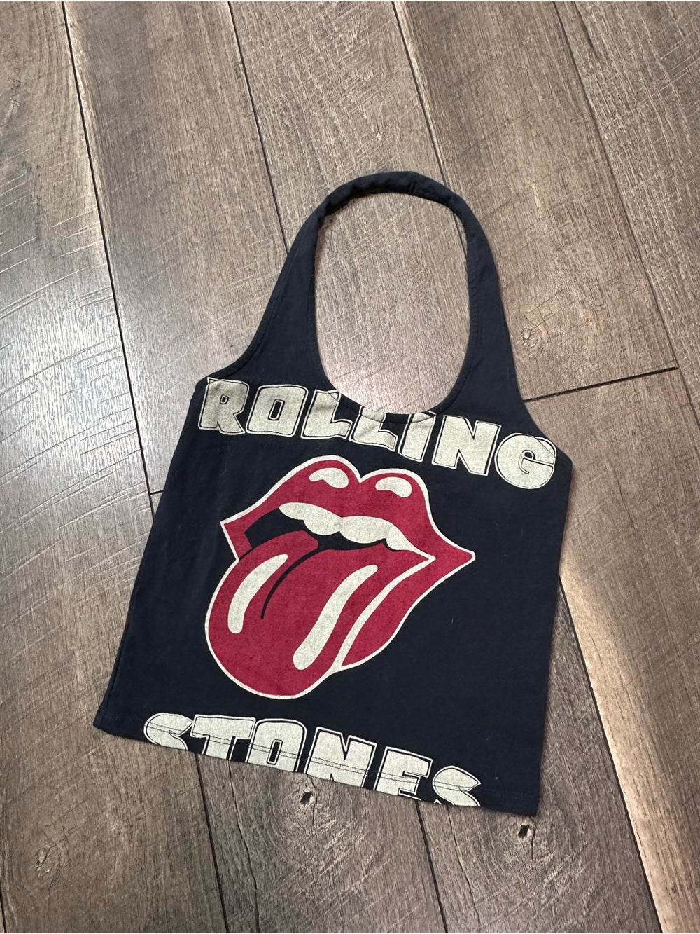 The Rolling Stones Halter Crop Tank Top