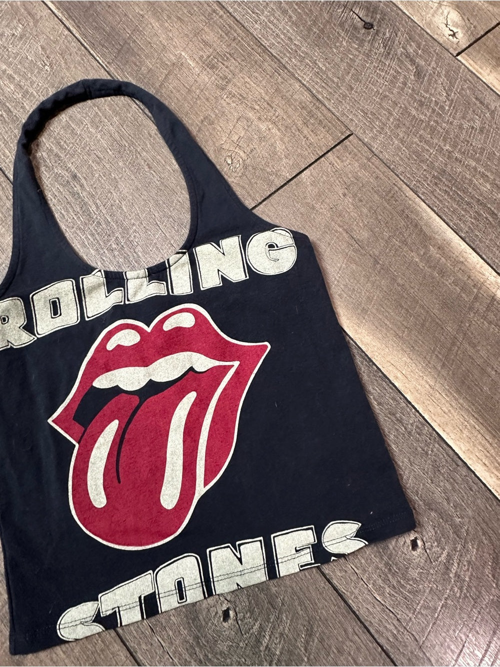 The Rolling Stones Halter Crop Tank Top