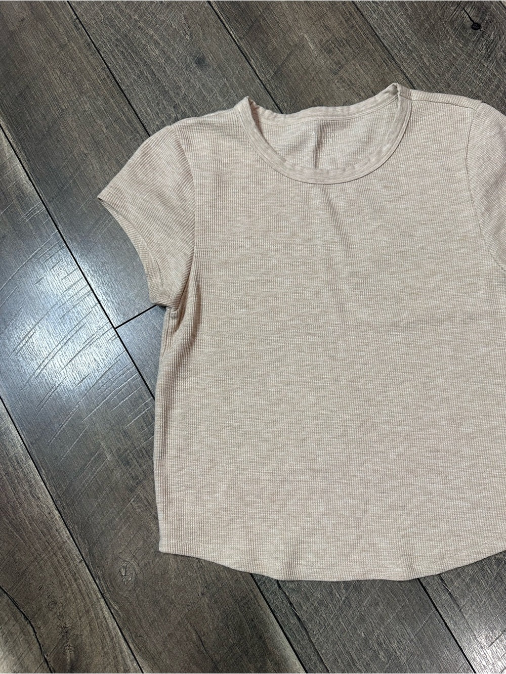 American Eagle Waffleknit Short Sleeve Top
