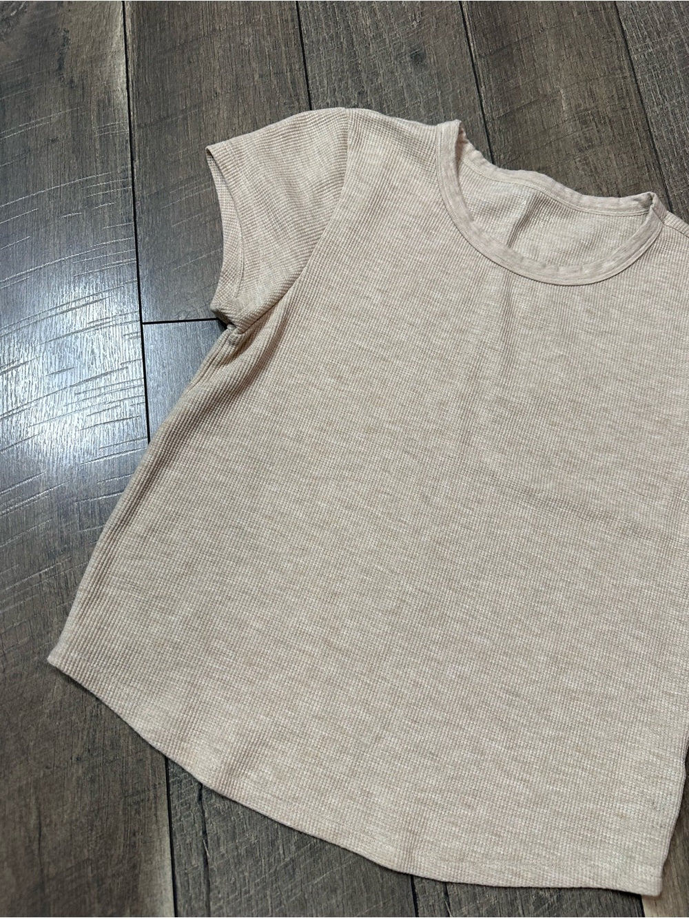 American Eagle Waffleknit Short Sleeve Top