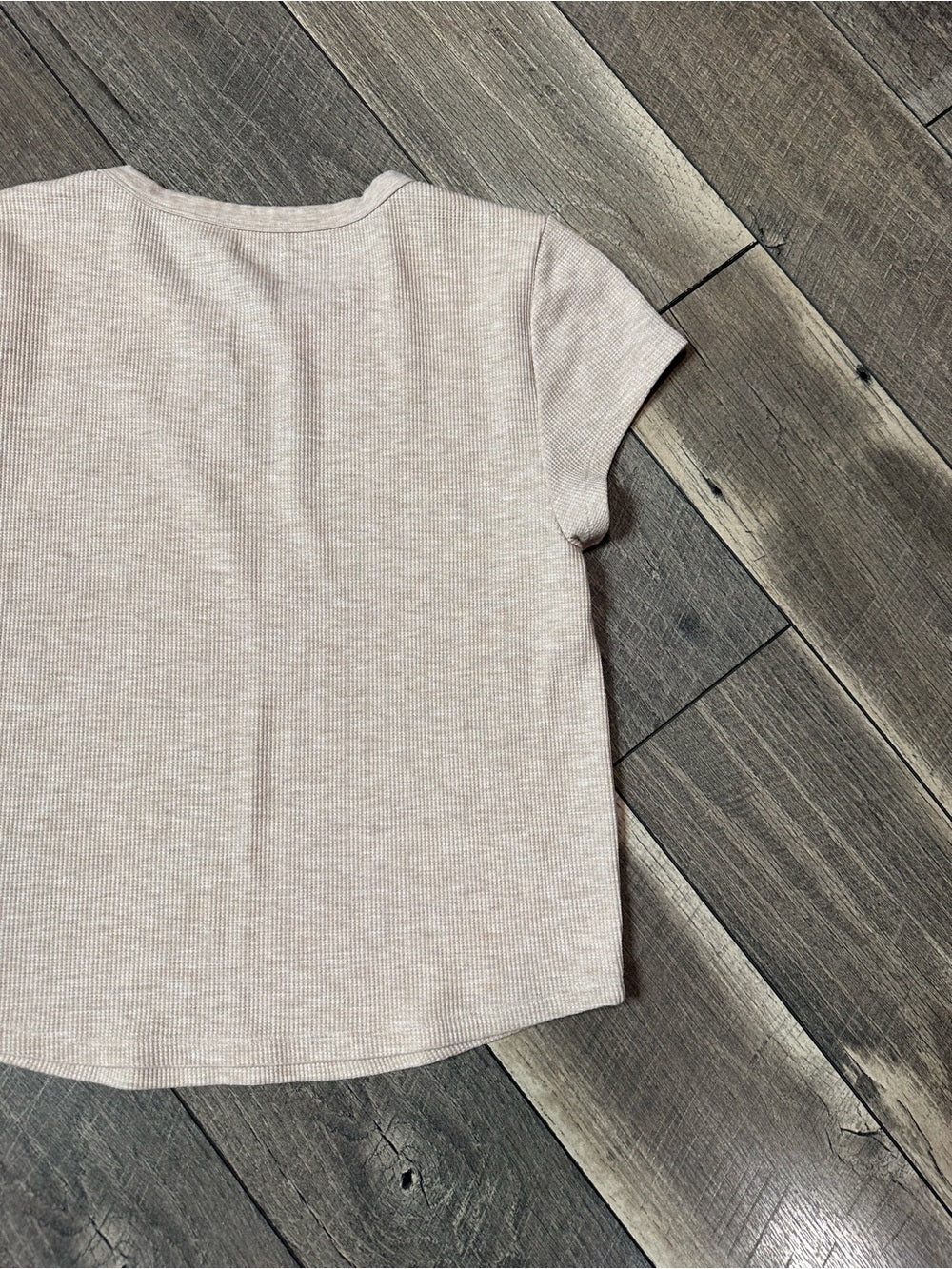 American Eagle Waffleknit Short Sleeve Top