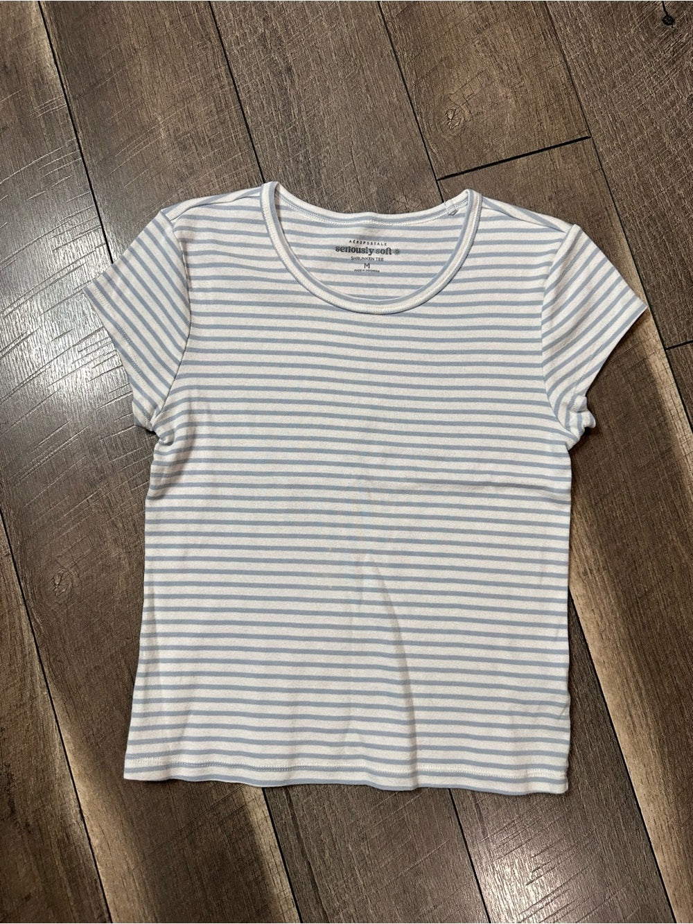 Aeropostale Shrunken Striped Tee