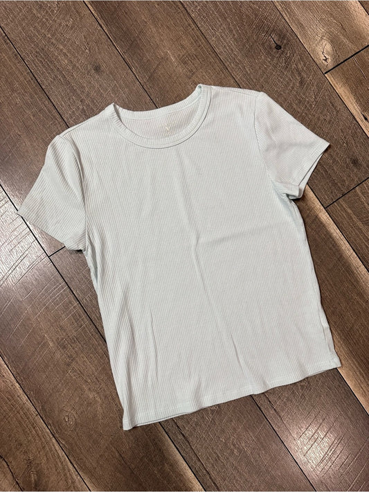 American Eagle Ribbed Short Sleeve Top
