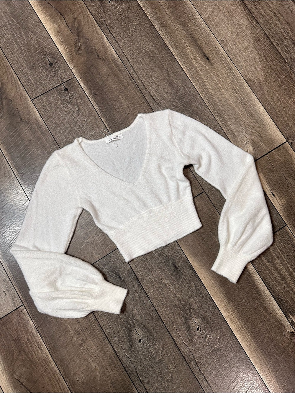 12th Tribe Fuzzy Crop Sweater