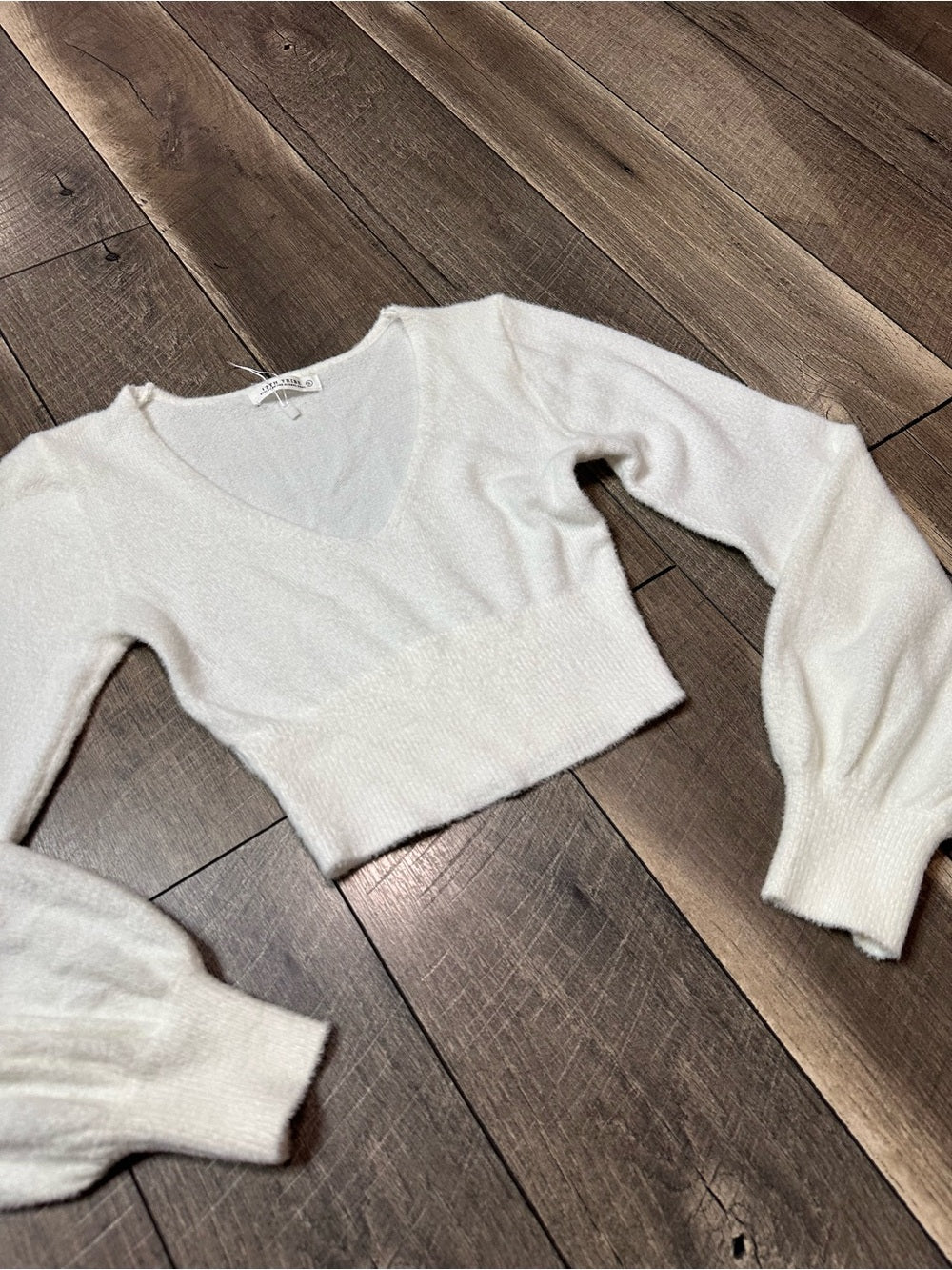 12th Tribe Fuzzy Crop Sweater