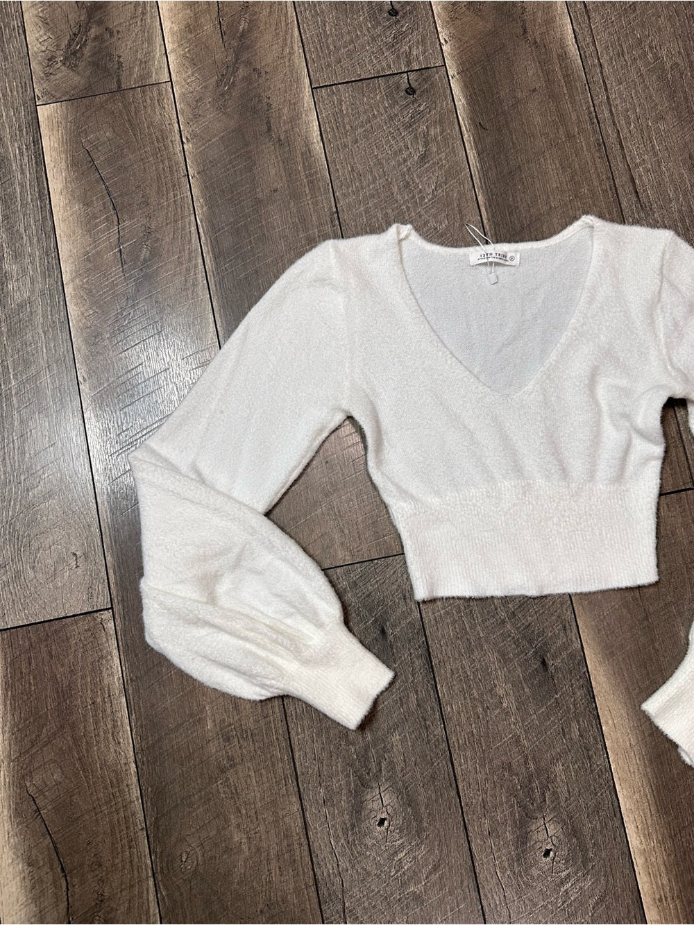 12th Tribe Fuzzy Crop Sweater