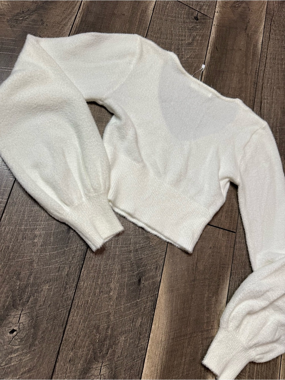 12th Tribe Fuzzy Crop Sweater