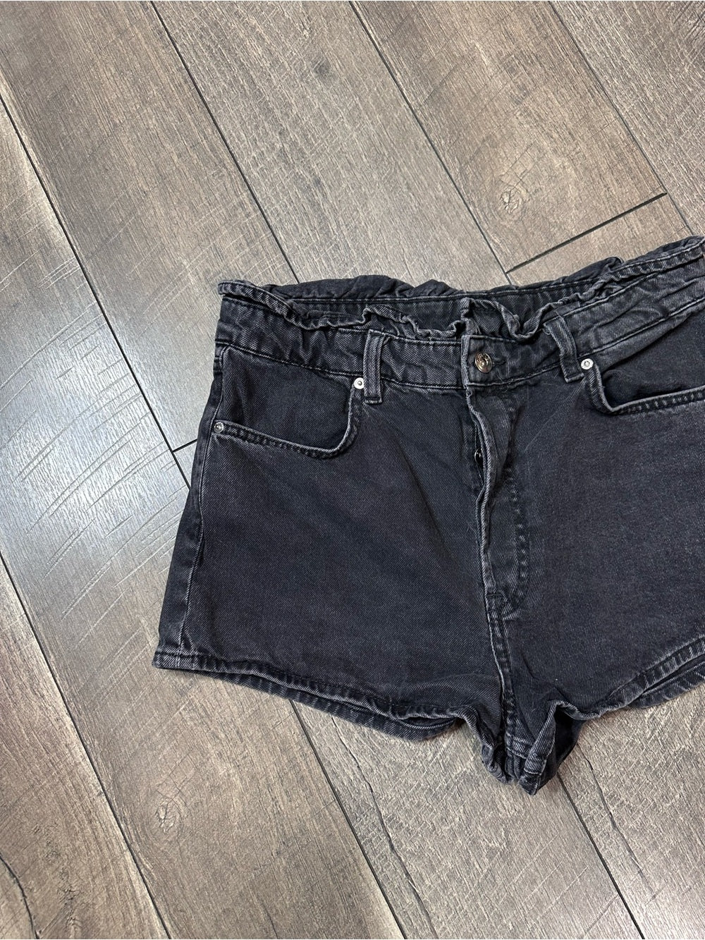 Divided Black Denim Shorts